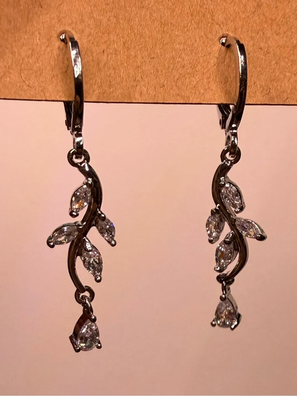 18k GP Leaf Drop Earrings